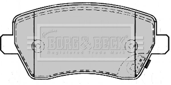 BORG & BECK Комплект тормозных колодок, дисковый тормоз BBP2169